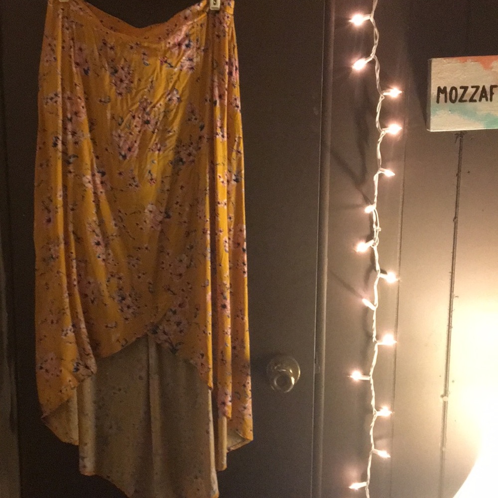 yellow flower skirt